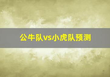 公牛队vs小虎队预测