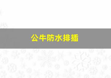 公牛防水排插