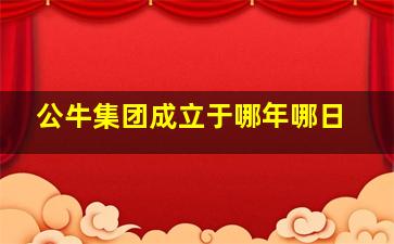 公牛集团成立于哪年哪日