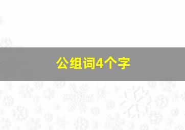 公组词4个字