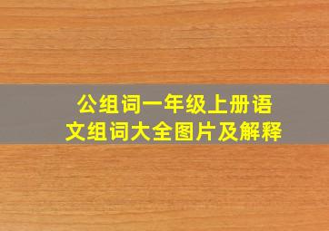 公组词一年级上册语文组词大全图片及解释