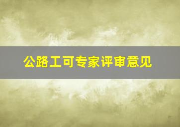 公路工可专家评审意见