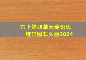 六上第四单元英语思维导图怎么画2024