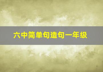 六中简单句造句一年级