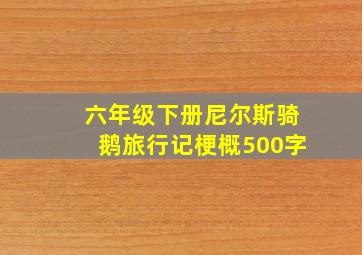 六年级下册尼尔斯骑鹅旅行记梗概500字