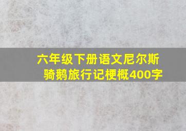 六年级下册语文尼尔斯骑鹅旅行记梗概400字