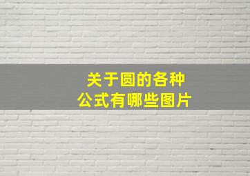 关于圆的各种公式有哪些图片