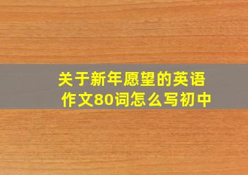 关于新年愿望的英语作文80词怎么写初中