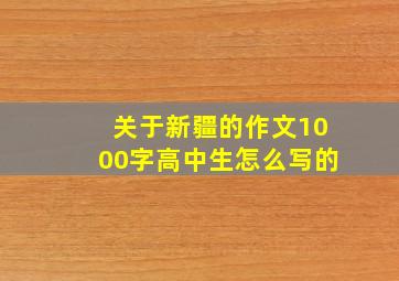 关于新疆的作文1000字高中生怎么写的