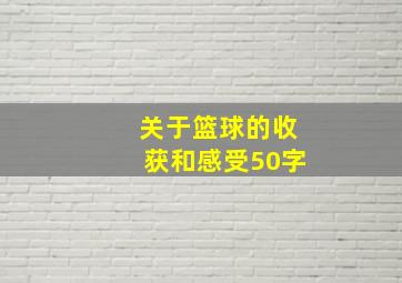 关于篮球的收获和感受50字