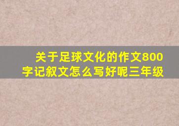 关于足球文化的作文800字记叙文怎么写好呢三年级