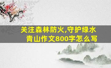 关注森林防火,守护绿水青山作文800字怎么写