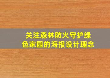 关注森林防火守护绿色家园的海报设计理念