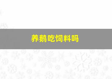 养鹅吃饲料吗