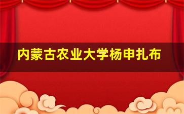 内蒙古农业大学杨申扎布