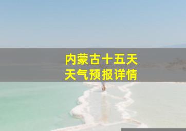 内蒙古十五天天气预报详情