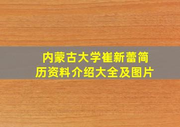 内蒙古大学崔新蕾简历资料介绍大全及图片