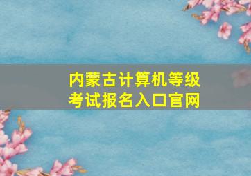 内蒙古计算机等级考试报名入口官网