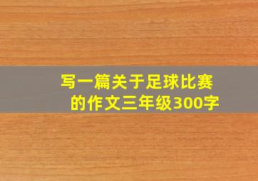 写一篇关于足球比赛的作文三年级300字