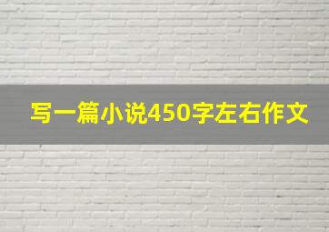 写一篇小说450字左右作文