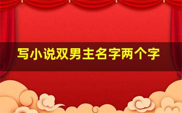 写小说双男主名字两个字