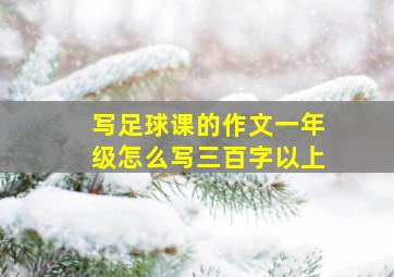 写足球课的作文一年级怎么写三百字以上