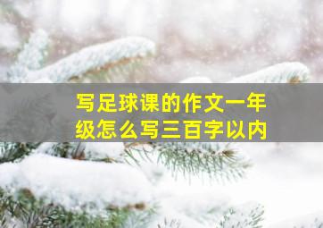 写足球课的作文一年级怎么写三百字以内