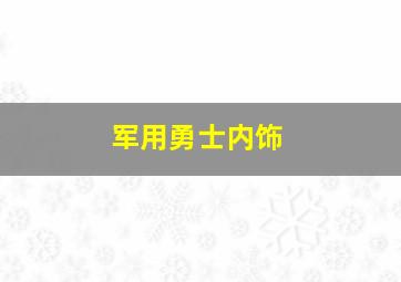 军用勇士内饰