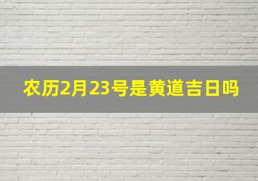 农历2月23号是黄道吉日吗