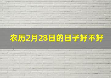 农历2月28日的日子好不好