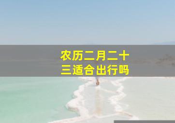 农历二月二十三适合出行吗