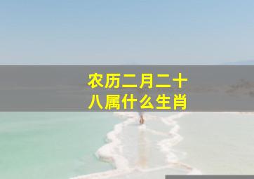 农历二月二十八属什么生肖