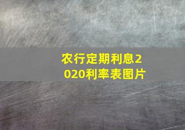 农行定期利息2020利率表图片