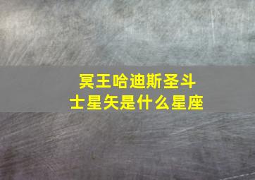 冥王哈迪斯圣斗士星矢是什么星座