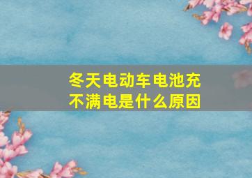 冬天电动车电池充不满电是什么原因