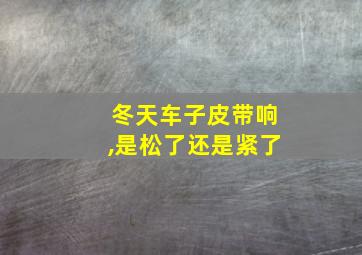 冬天车子皮带响,是松了还是紧了