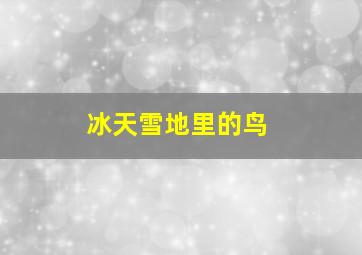 冰天雪地里的鸟