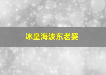 冰皇海波东老婆