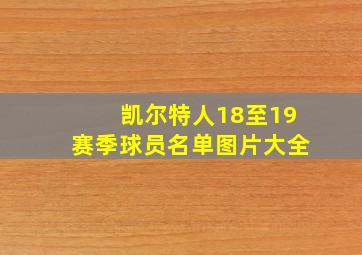 凯尔特人18至19赛季球员名单图片大全