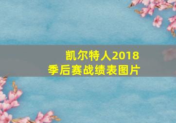 凯尔特人2018季后赛战绩表图片