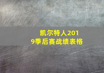 凯尔特人2019季后赛战绩表格