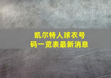 凯尔特人球衣号码一览表最新消息