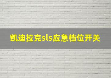 凯迪拉克sls应急档位开关