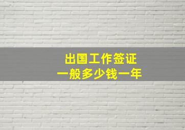 出国工作签证一般多少钱一年