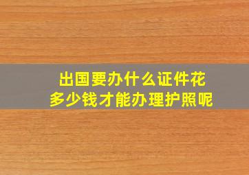 出国要办什么证件花多少钱才能办理护照呢