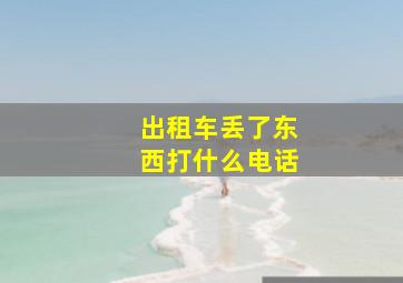 出租车丢了东西打什么电话