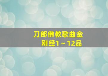 刀郎佛教歌曲金刚经1～12品