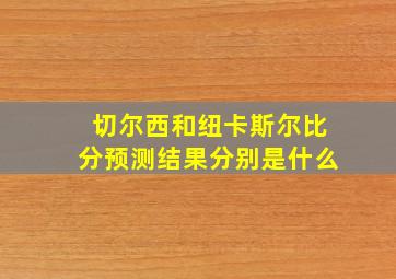 切尔西和纽卡斯尔比分预测结果分别是什么