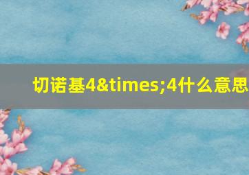 切诺基4×4什么意思