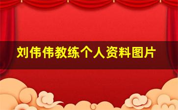 刘伟伟教练个人资料图片